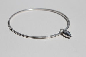 Image of silver pod charm bangle