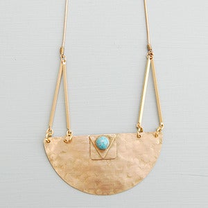 Image of Brass Halfmoon Necklace by Rachel Loves Bob