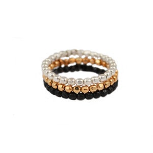 Image of Mixed Metal Triple Stacked Ring