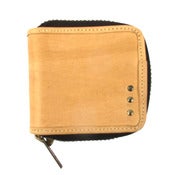Image of No. 70022 small zip wallet. natural 