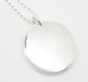 Image of Sterling Silver Disc Pendant Necklace
