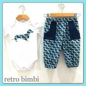 Image of Size 00~Onesie & Play Pants~Dachshund