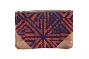 Image of Batik Travel Bag: Coral & Indigo
