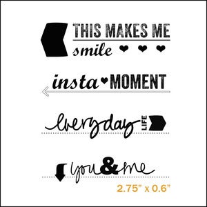 Image of smile journal prompts stamp set