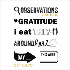 Image of week in the life stamp set
