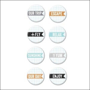 Image of escape v3 badge buttons