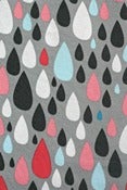 Image of Dancing in the rain- Drops - organic cotton jersey (by the half metre) 