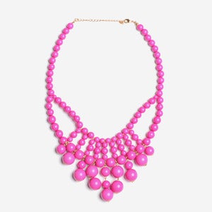 Image of Fuchsia Cascade Bubble Necklace