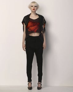 Image of QUADRATIC Tank - Red Fractal (Silk Jersey)
