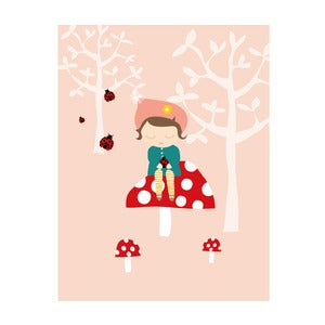 Image of 'Elsie and the ladybirds' Art Print