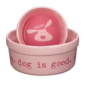 Image of Dog is Good Bolo Dog Dish - Light Blush