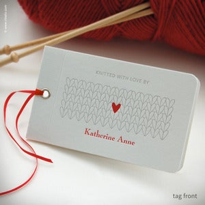 Image of Heart Personalized Knitting Tags {#353}