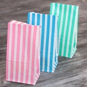 Image of Sachets rayés  vintage aux couleurs du printemps - par 6