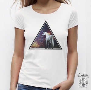 Image of T-shirt "Unicorn across the Universe" by Dadawan X Camille Stella 
