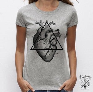 Image of T-shirt gris "Love will tear us apart" by Dadawan X Camille Stella 