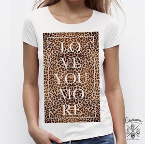Image of T-shirt femme Leopard Love You More by Dadawan 