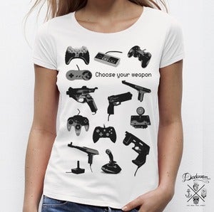 Image of T-shirt femme Game Gears - Choose your weapon by Dadawan 