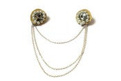 Image of Yellow Pearl Collar Pin 