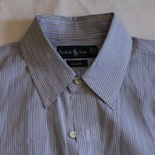 Image of Polo Blue Striped Shirt, size 15 1/2 x35