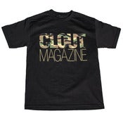 Image of CLOUT Magazine Header Woodland Camo T-shirt