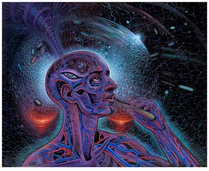 Image of Bicycle Day print by Alex Grey and Mars-1