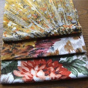 Image of Firework Vintage Barkcloth Fabric Scrap bag