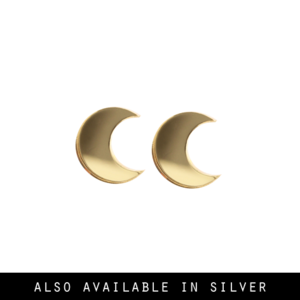 Image of Dara. Mirrored Moon Crescent Studs