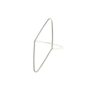Image of Elin. Geometric Diamond Silver Ring