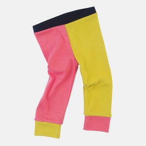 Image of Organic Cotton Jester Leggings - Hot Pink+Highlighter