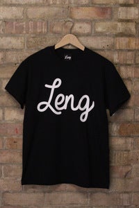 Image of LENG SCRIPT T-SHIRT BLACK