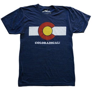 Image of Coloradical Colorado Flag T-Shirt- Men's Dark Blue
