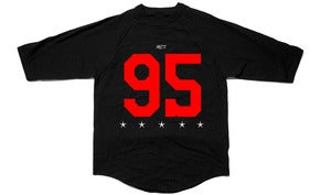 Image of Ninety-Five - Black Raglan