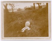 Image of FLOATING MAN IN THE GRASS VINTAGE DOUBLE EXPOSURE SNAPSHOT PHOTO 