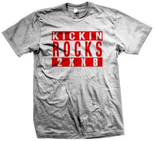 Image of Kickin Rocks T-Shirt (Grey/Red)