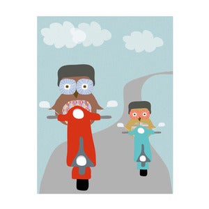 Image of 'Hoot Scoot' Art Print