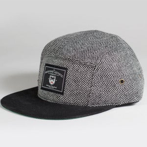 Image of The Academy Tweed classic 5 panel, Black