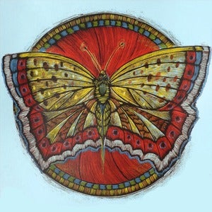 Image of Wooden Resurrection Butterfly Blue Colorway