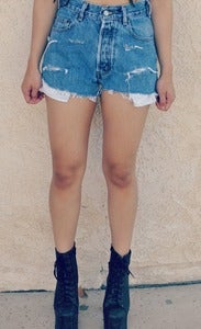 Image of Armani Exchange high waist distressed shorts size 26 wiast