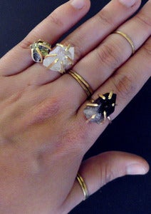 Image of GEMMA SPARKLED LIKE THE STARS - ring (smoky quartz)