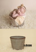 Image of Weathered Fruit Basket - Creamy Grey - Vintage Style - NEW