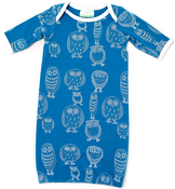 Image of Organic Newbie Gown - Owl, Teal