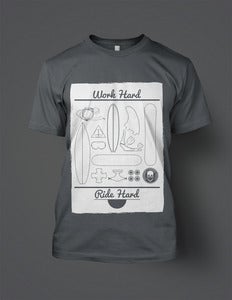 Image of Work Hard Ride Hard [charcoal]