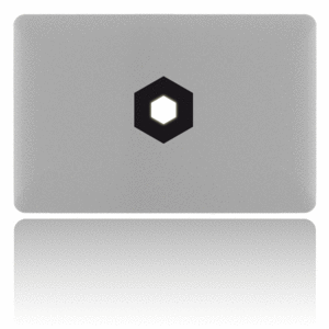 Image of MacBook sticker hexagon