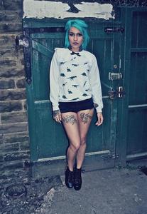Image of Dinosaur Print Collar Detail Gray Jumper