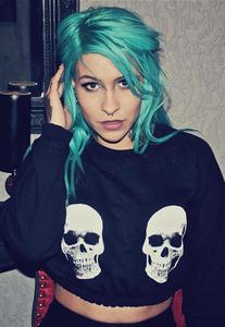 Image of Skull Boobs Print Black Crop Jumper