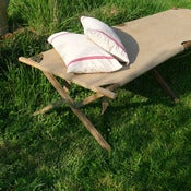 Image of [lit de camp picot toile beige]