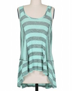 Image of Stitched Stripe Knit Tank 