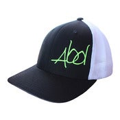 Image of MESHBACK  HAT - BLACK / NEON GREEN