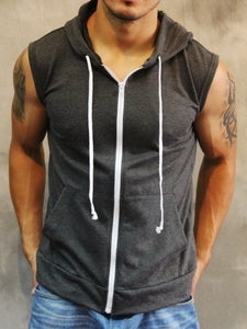 Image of Crank Sleeveless Hoodie by Zexi