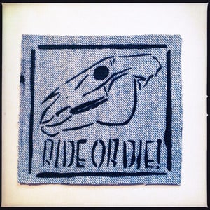 Image of SICK Ride Or Die! Patch - Light blue denim